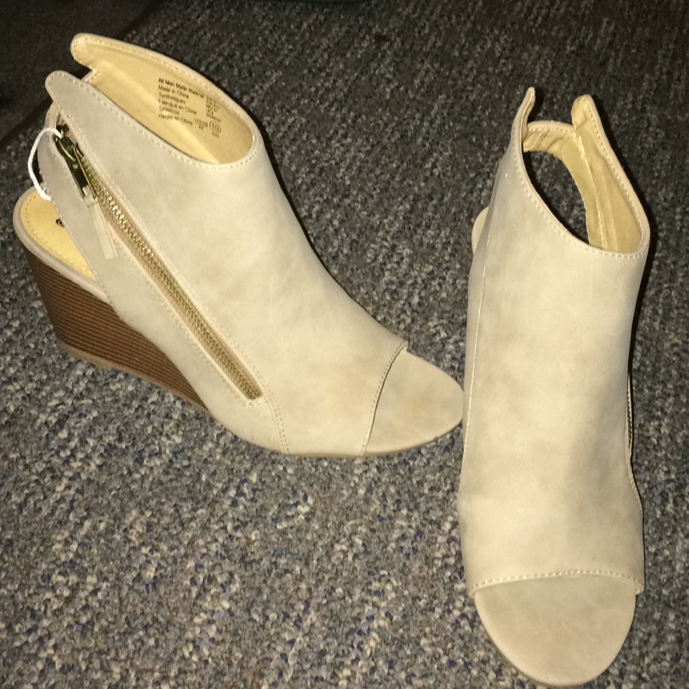 Beige women wedges from Payless